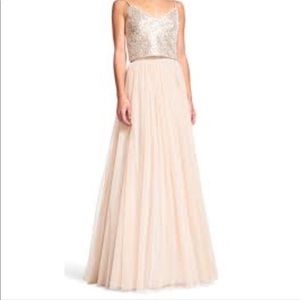 Adrianna Papell 2 piece sequin/tulle dress